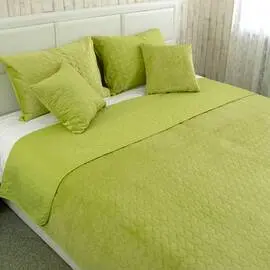 Декоративное покрывало VeLour 220x240 Green banana Руно (330.55_Green banana), Цвет: салатовый, Размер: 220x240