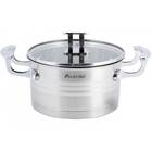 Кастрюля 18x10 см, 2,4L с крышкой Kamille (5854), Тип: кастрюля, Объем: 2,4 л, Цвет: серебряный