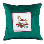Наволочка новорічна бархатна вишивана 45х45 LiMaSo (NOVN08)