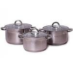 Набор кастрюль 6 предметов (4.5л, 5.8л, 7.8л) Kamille (5630S)