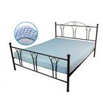 Простынь 90х200 на резинке голубая полоска бязевая Руно (503.114У_блакитна смужка)