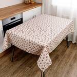 Скатерть пятноустойчивая Симфони 120х136 Червоні трояндочки на натюрель Прованс (033535)