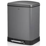 Ведро для мусора KELA Davino с педалью серое 2х12 л, 2 отдела (10949)