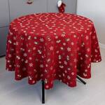 Скатерть круглая круглая D-136 Дзвіночки на червоному Прованс (036868)
