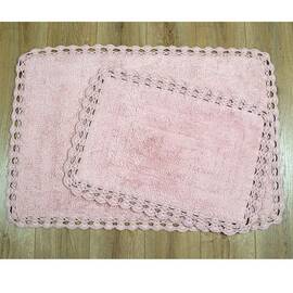 Набор ковриков Irya Debra g.kurusu пудра 60x90+40x60 (svt-2000022214018), Цвет: розовый, Размер: 60x90