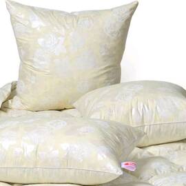 Подушка пухова MirSon Екстра 112 м'яка 60x60 см (2200000005373), Колір: кремовий, Розмір: 60x60