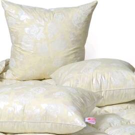 Подушка пуховая MirSon Экстра 113 средняя 70x70 см (2200000005236), Цвет: кремовый, Размер: 70x70