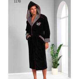 Халат NUSA мужской ns 1170 черный (l/xl), Цвет: черный, Размер: L/XL