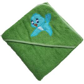 Полотенце с капюшоном махра 90x90 зеленое Zeron (15689), Цвет: зеленый, Размер: 92x92