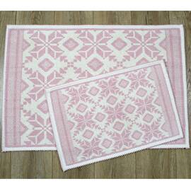 Набор ковриков Irya Marlina pudra пудра 60x90+40x60 (svt-2000022238229), Цвет: розовый, Размер: 60x90