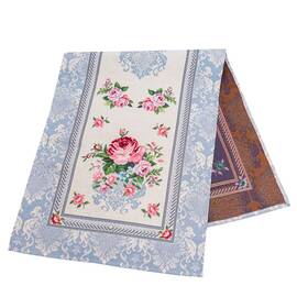 Наперон гобеленовий "Класика на полотні" 37х100 (RUNNER386GR-37) LiMaSo, Тип: доріжки (раннери), Основний колір: блакитний, Форма скатертини: прямокутна, Розмір: 37x100