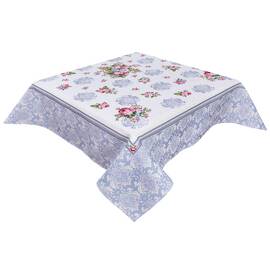 Скатертина гобеленова "Класика на полотні" 97х100 (RUNNER386GR-100) LiMaSo, Тип: скатерти, Цвет: голубой, Форма скатерти: квадратная, Размер: 97x100