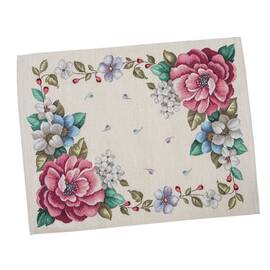 Серветка-підкладка під тарілку гобеленова 37х49 (RUNNER863-49) LiMaSo, Тип: сети та підтарільники, Основний колір: рожевий, Форма скатертини: прямокутна, Розмір: 37x49