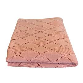 Плед 90х130 Вінтаж Персик Прованс (015466), Основний колір: персиковий, Розмір: 90x130