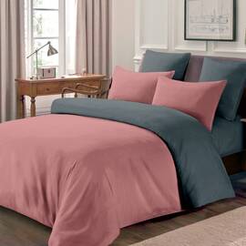 Постільна білизна Love you 200х220 41/73 рожево-сірий