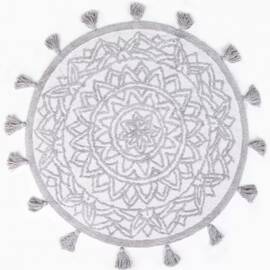 Коврик Irya Layla gri серый 100x100 (svt-2000022260763), Цвет: серый, Размер: Ø100