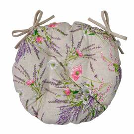 Подушка на стул круглая Grosso D-40 Прованс (017529), Цвет: сиреневый, Размер: Ø 40