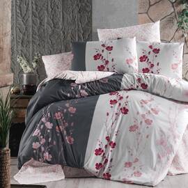 Постільна білизна First Choice ранфорс 200х220 carmelia anthracite