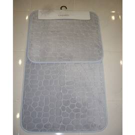 Набор ковриков Dophia 60х100+50х60 15986 L.GREY, Цвет: серый, Размер: 60x100