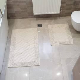 Набір килимків MOSSO 50х60 та 60х100 кремовий Zeron (16795)