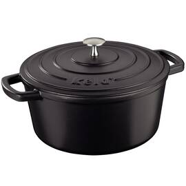 Каструля чавунна з кришкою KELA Calido, 26 см, 5,0 л (12472), Тип: каструля, Об'єм: 5 л, Колір: чорний