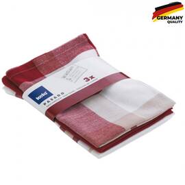 Набор кухонных полотенец KELA Pasado красный 65х45 см, 3 шт. (15963), Цвет: красный, Размер: 45x65