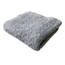 Плед 190х220 Глорія Косы Сірий Прованс (021227), Цвет: серый, Размер: 190x220