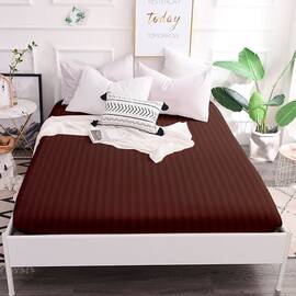 Простирадло на резинці MirSon Lorenzo 100х200х25 (2200001080676), Колір: коричневий, Тип: простирадла на гумці, Розмір: 100x200