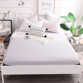 Простирадло на резинці MirSon Royal 90х190х25 (2200001082823), Колір: білий, Тип: простирадла на гумці, Розмір: 90x190