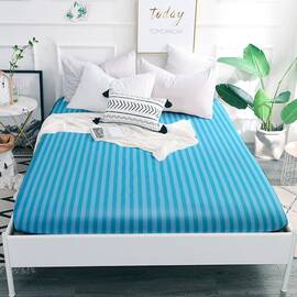 Простирадло на гумці MirSon Valentino 180х200х25 (2200001081871), Колір: блакитний, Тип: простирадла на гумці, Розмір: 180x200