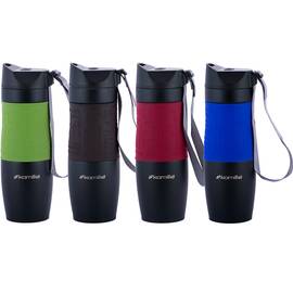 Термокружка 480 мл с TPR-вставкой и ремешком Kamille (2067)