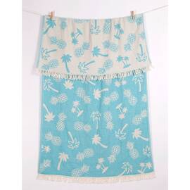 Полотенце Barine Pestemal Palmsprings 90x160 Turkuaz бирюзовое (svt-2000022215244), Цвет: бирюзовый, Размер: 90x160