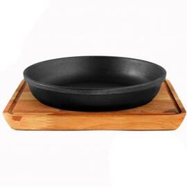 Сковорода чугунная порционная с подставкой 200х38,5 мм Brizoll (H2040-D)