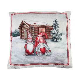 Наволочка 45х45 Snowfall Пара гномів біля хатинки Прованс (23806)