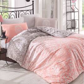 Постільна білизна Altinbasak Ранфорс 200х220 vizon somon (50х70)