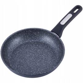 Сковорода О22 см із покриттям чорний мармур Kamille (5386MR), Колір: чорний, Тип: сковорода, Форма: кругла, Діаметр (см): 22