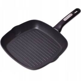Сковорода-гриль 28x28x4 см із надміцним антипригарним покриттям ILAG Kamille (4418), Колір: чорний, Тип: сковорода гриль, Форма: квадратна, Діаметр (см): 28
