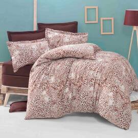 Комплект постельного белья Mays сатин де дюкс 30384 двуспальный Евро, Размер: двуспальный евро 200х220, Основной цвет: коричневый