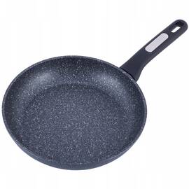 Сковорода О28 см із покриттям чорний мармур Kamille (5390MR), Колір: чорний, Тип: сковорода, Форма: кругла, Діаметр (см): 28