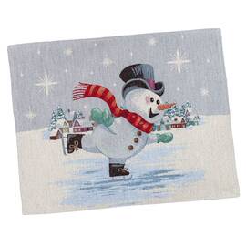 Серветка-підкладка під тарілку Сніговики-витівники 37х49 LiMaSo (RUNNER1062-49), Тип: серветки, Основний колір: червоний, Форма скатертини: прямокутна, Розмір: 37x49