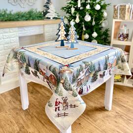 Скатертина гобеленова Різдво в Карпатах 137х280 LiMaSo (RUNNER723-280)