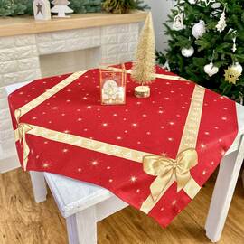 Скатертина гобеленова Подарункова 97х100 LiMaSo (RUNNER671-100 (золотий люрекс))