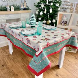 Скатертина гобеленова Ялинкові прикраси 137х300 LiMaSo (RUNNER336V-300)