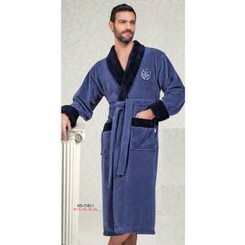 Халат NUSA чоловічий ns 1140-1 fume (4xl), Колір: синій, Розмір: 4XL