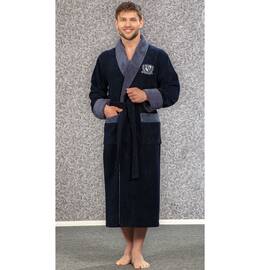 Халат NUSA мужской ns 1140-1 lacivert (2xl), Цвет: синий, Размер: 2XL