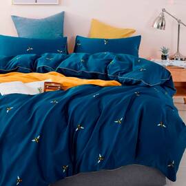 Постельное белье Love you VIP сатин лайт 160х220 xc 40576, Размер: полуторный 160х220, Основной цвет: синий