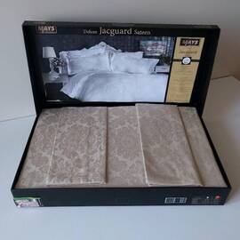 Комплект постельного белья Mays жаккард V35 Hunkar D.COFFE двуспальный Евро