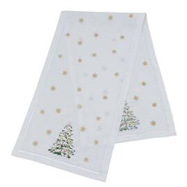 Наперон лляний вишитий новорічний 40х140 LiMaSo (NPVN19)