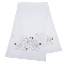 Наперон вишиваний новорічний 40x140 LiMaSo (NPV017B-40), Тип: дорожки (раннеры), Цвет: белый, Форма скатерти: прямоугольная, Размер: 40x140