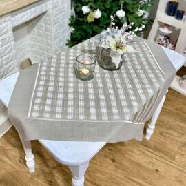 Скатертина лляна 85x85 LiMaSo (SKLB24D2-85), Тип: скатерти, Цвет: серый, Форма скатерти: квадратная, Размер: 85x85